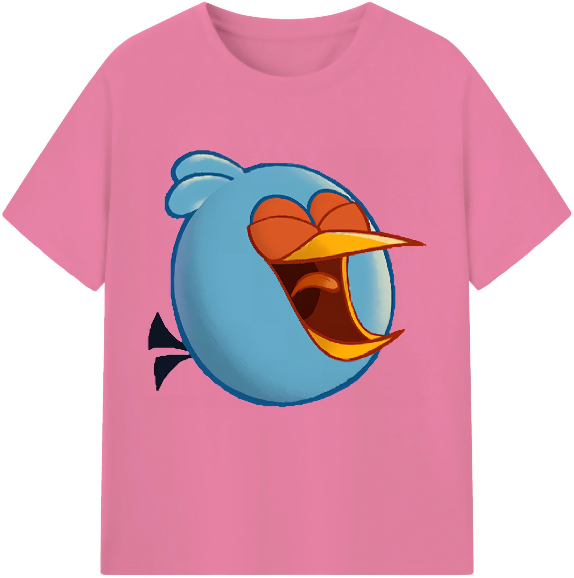 （画像用） Angry Birds アングリーバード 綿100％半袖Tシャツ（フロントプリント）